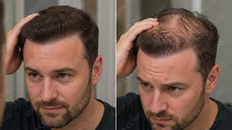 unstable hair loss can ruin a good-looking early result